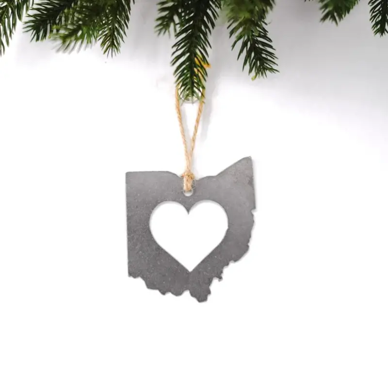 Ohio State Heart-Shaped Keepsake Ornament