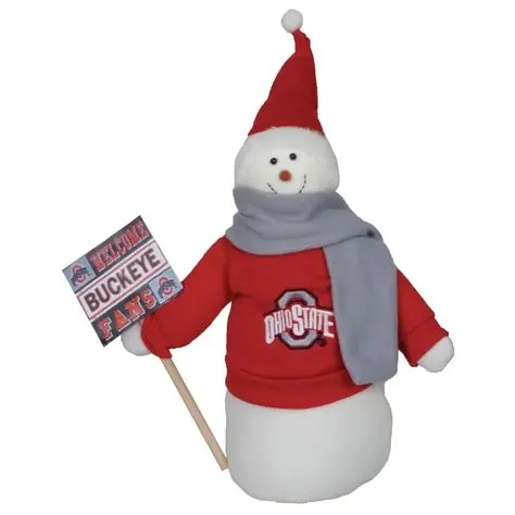 Ohio State Snowman Fan Decor Statue