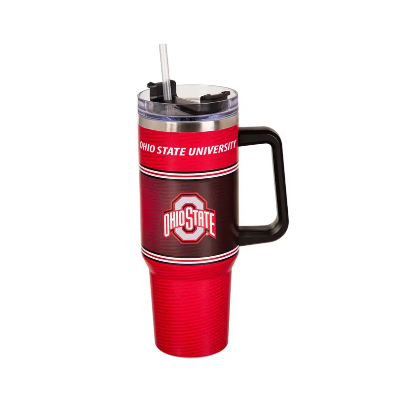 Ohio State University 40oz Stainless Steel Canyon Tumbler with Reusable Straw