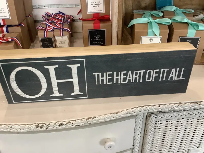 Ohio Wooden Mantel Sign – 18″ x 5″