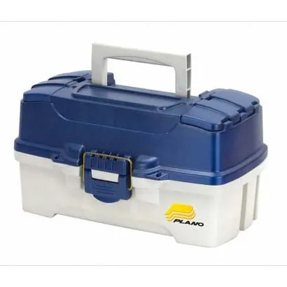 Plano 2-Tray Tackle Box – Blue Metallic & Off-White