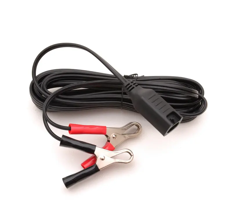 PowerFilm RA-8 Alligator Clip Cable – 15-Foot Solar Charging Lead for Vehicle Batteries