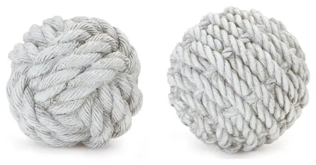 Rope-Wrapped Orb Decorative Filler