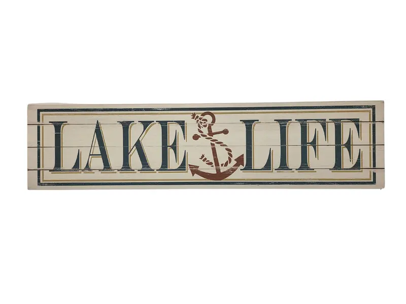 Rustic Lake Life Wall Art Print
