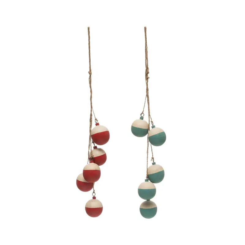 Rustic Wood Bobber Cluster Decor – 14.5 Inches