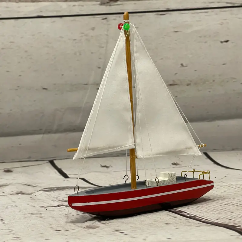 Sailboat Holiday Ornament – Handcrafted Acrylic or Wood
