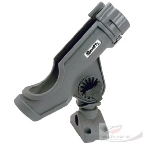 Scotty 230GR PowerLock Rod Holder with 241 Side/Deck Mount – Gray Finish