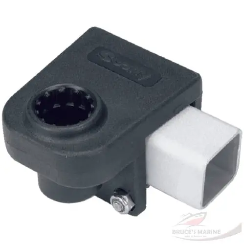 Scotty 243BK 1.25-Inch Square Rail Rod Holder in Black