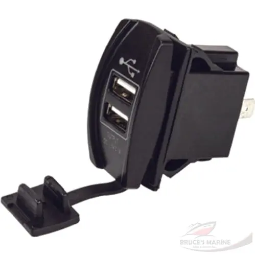 Seadog Dual-USB Rocker Switch – 12V–24V Input Power Socket