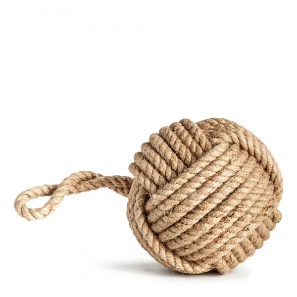 Sisal Monkey Fist Knot Doorstop – Nautical Accent