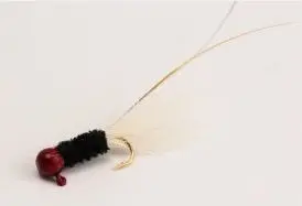 Slater Original Micro Jig – 1/32-Ounce, Red/Black/White, #6 Hook, 2-Pack