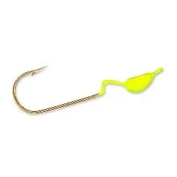 Slider Crappie Jig Heads – 1/4-Ounce Chartreuse, 18-Pack