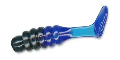 Slider Pan Fish Grub – 1-Inch Black/Blue Color (20-Pack)