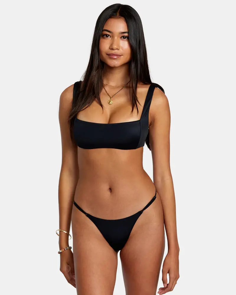 Solid Square Neck Bralette Bikini Top