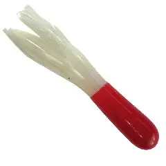 Southern Pro Capp & Coleman Tube Bait – 2-Inch Red/Pearl Glow, 10-Pack