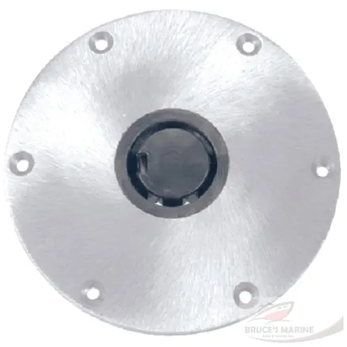 Springfield Plug-In™ 9″ Round Satin-Finish Aluminum Seat Base – 2-3/8″ Mounting Diameter