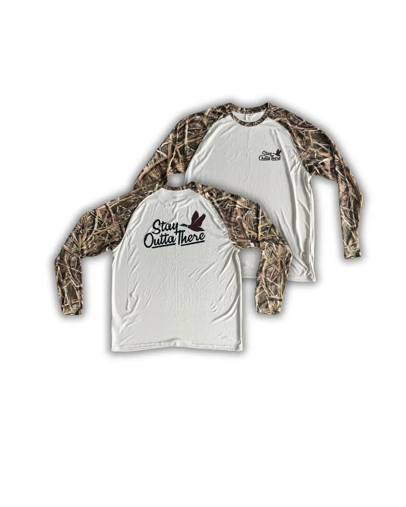 Stay Outta There Duck Camo Long-Sleeve Performance Shirt