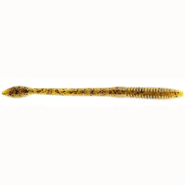 Strike King Fat Baby KVD Finesse Worm – 5-Inch Green Pumpkin, 12-Pack