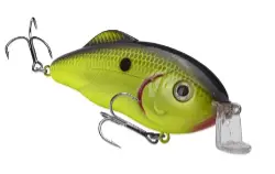 Strike King Hybrid Hunter Jr Shallow Diver – 7/16 oz, 3-Inch Chartreuse/Black Back