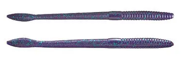 Strike King KVD Finesse Worm – 5 in, June Bug, 12-Pack