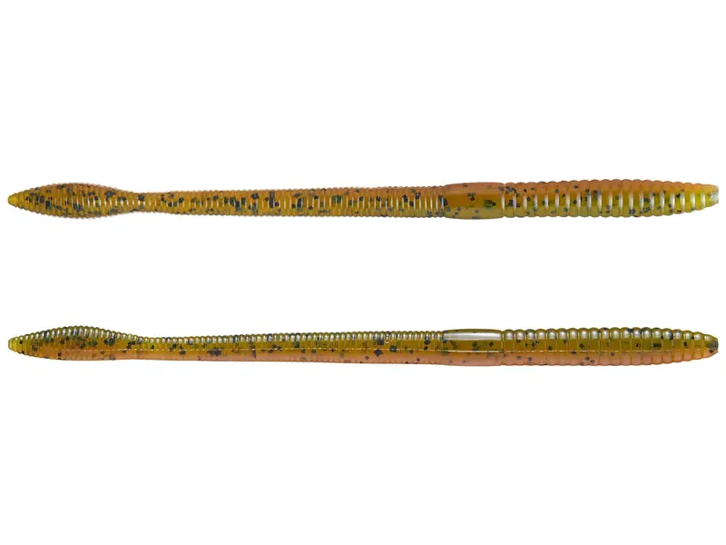 Strike King KVD Straight Tail Worm – 6.5-inch, Dirt Color, 12-Pack