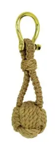 Tan Monkey Fist Keychain for Men and Women