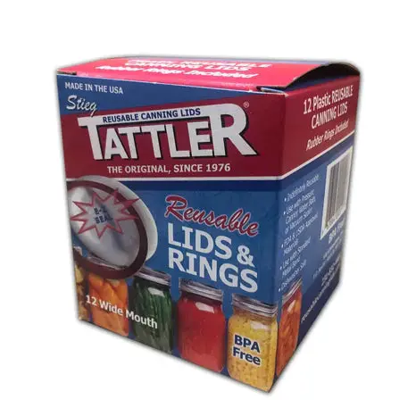 Tattler Reusable Wide-Mouth E-Z SEAL Canning Lids & Bands – Eco-Friendly Mason Jar Lid System