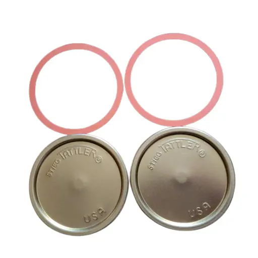 Tattler Seal-Loc Wide-Mouth Disposable Canning Lids – BPA-Free Metal Lids with Rubber Seals