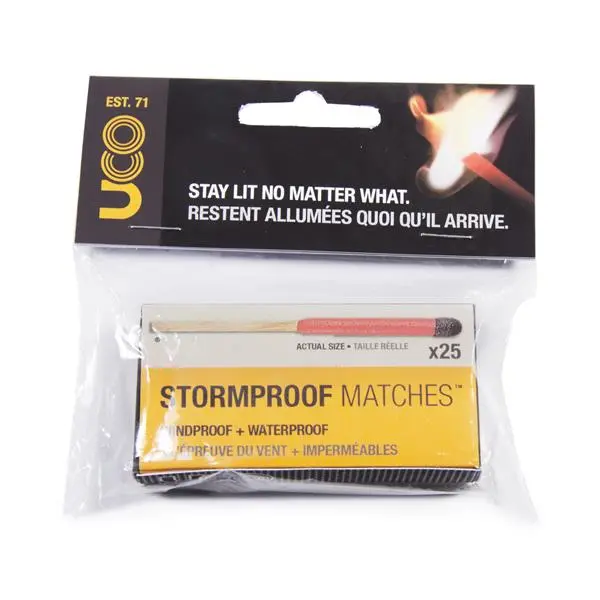UCO Stormproof Matches – 25-Count Windproof & Waterproof Ignition Sticks
