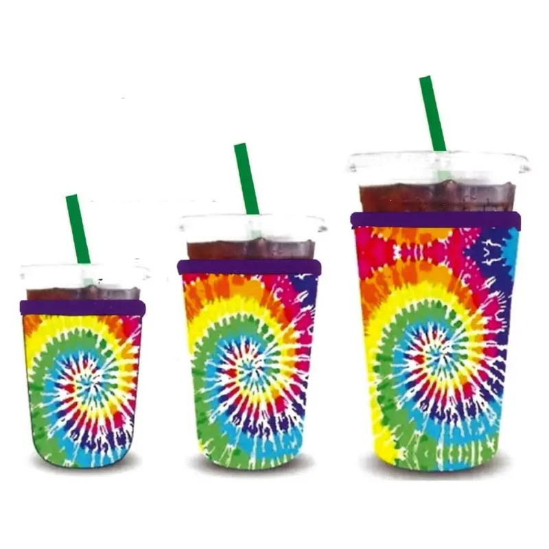 Vibrant Tie-Dye Neoprene Coffee Cozy