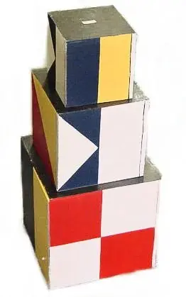 Vintage-Style Wooden Nautical Flag Planters (Set of 3)