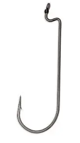 VMC Worm Hook – Black Nickel, Size 3/0 (5-Pack)