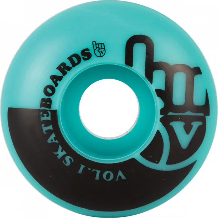 Vol.1 No.1 52mm Teal and Black Skate Wheels