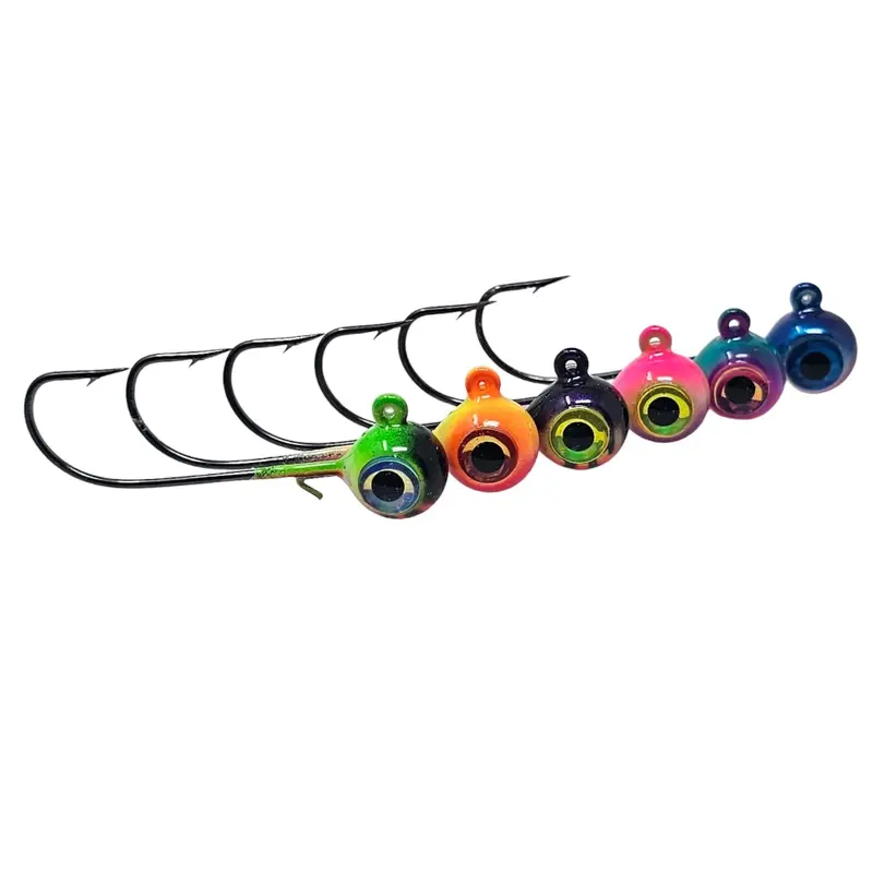 Walleye Hawgerz Omega Glow Special Long-Shank Jigs – 3-Pack