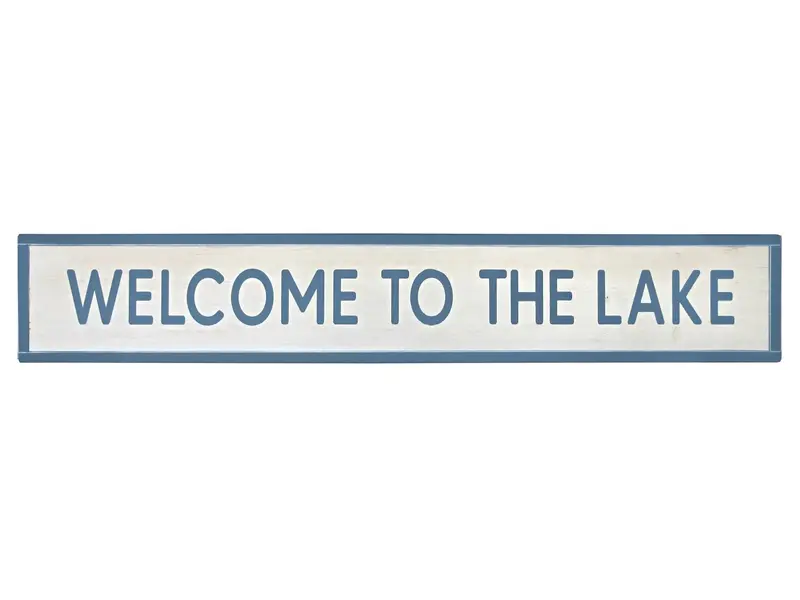 ‘Welcome To The Lake’ Rustic Wall Sign