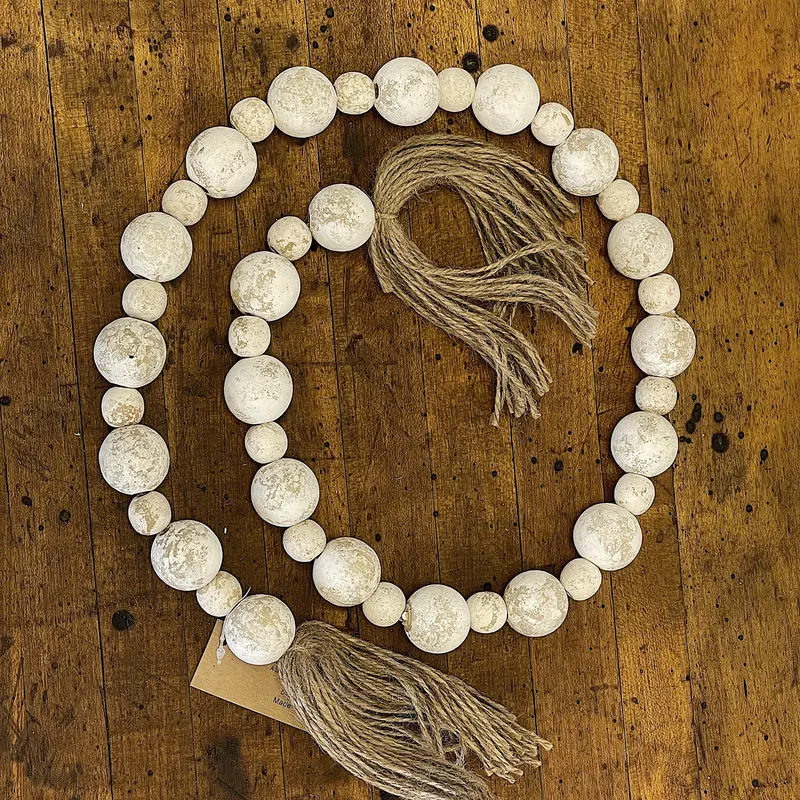 White Beaded Garland Strand