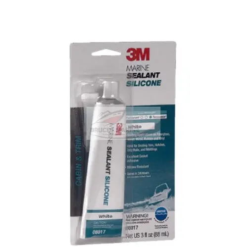 White Mildew-Resistant Silicone Sealant – 3 oz Tube