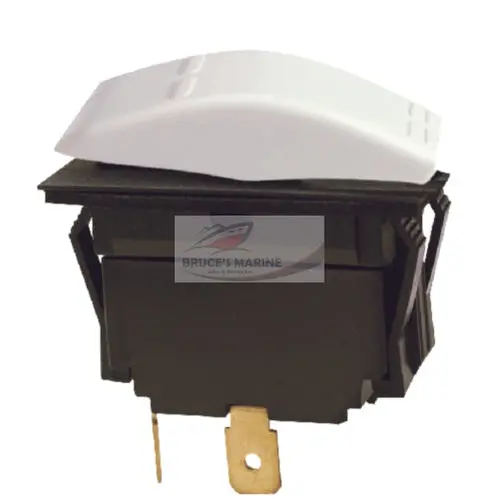 White SPST Momentary Rocker Switch – 2-Position On/Off for Marine Use, Model 10891