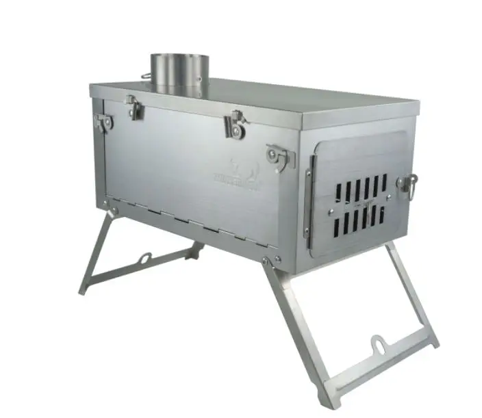 Winnerwell Fastfold PLUS Titanium Tent Stove – Lightweight L-Size Model Weighing Just 7.3 lbs