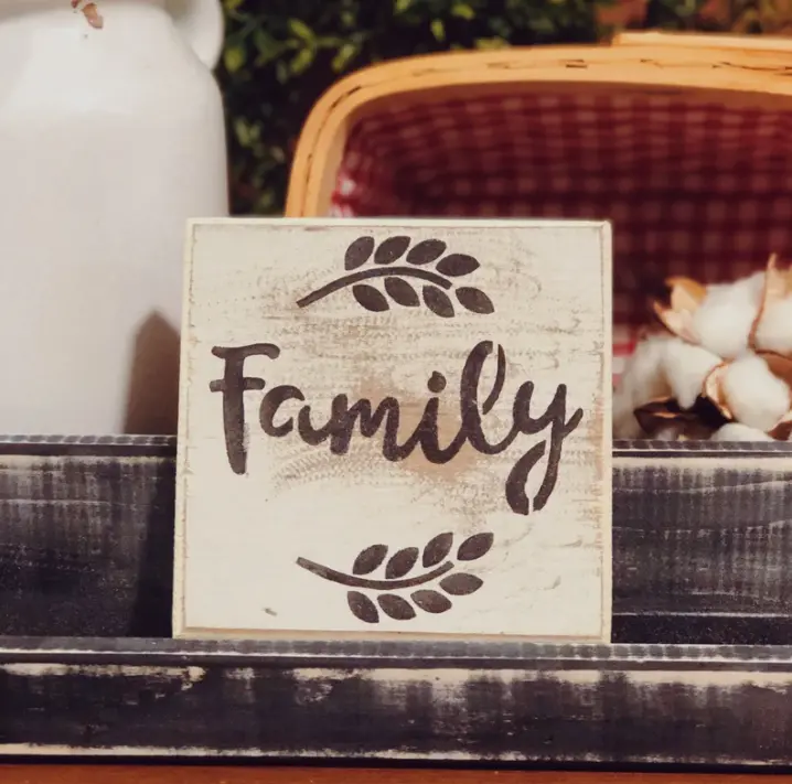 Wooden Family Name Tile Set
