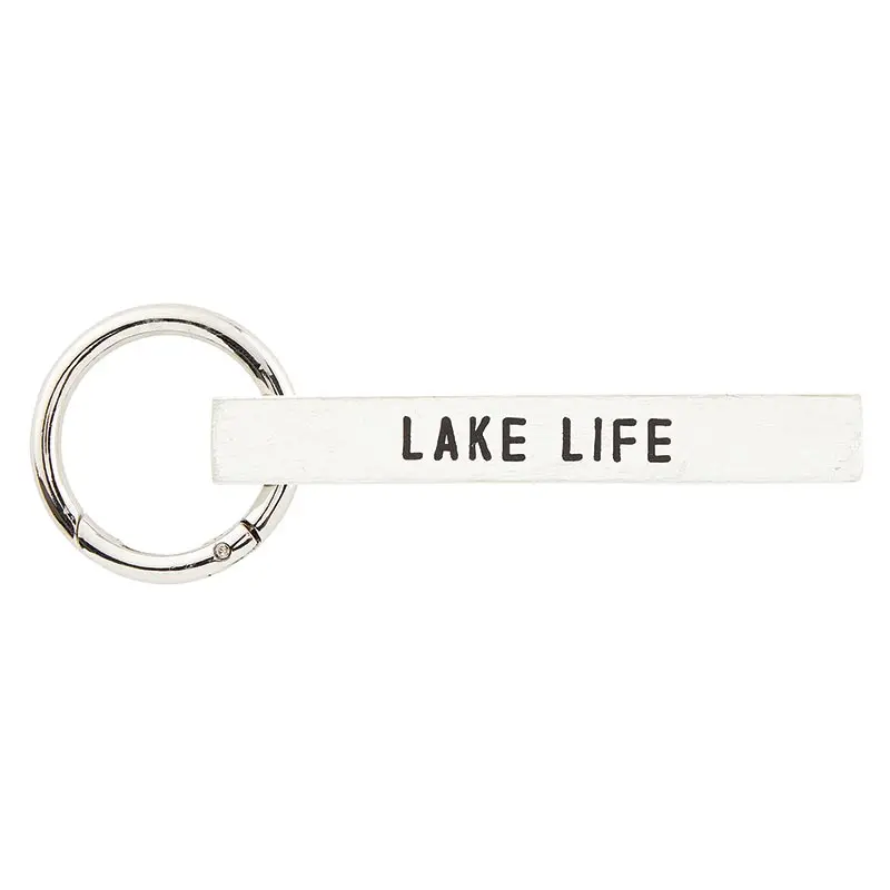 Wooden Lake Life Keychain – Dual-Sided Design