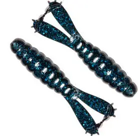 Z-MAN Goat Soft Plastic Bait – 3.75 in Black/Blue (4-Pack)