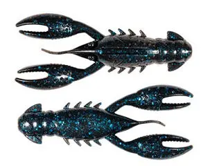 Z-MAN Pro CrawZ Soft Plastic Crawfish – 3.5 Inches, Black/Blue Flake, 3-Pack
