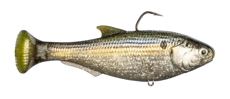Z-MAN Shadtron LT 4.5-Inch Gradual-Sink Soft Plastic – Threadfin Shad