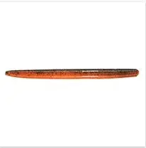 Z-MAN ZinkerZ Soft Stick Bait – 5″, Green Pumpkin/Orange Lamé, 6-Pack